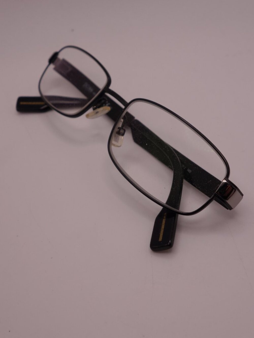 HUGO BOSS 0350 UVJ 140 Eyeglasses Men's Frames Black Silver Italy